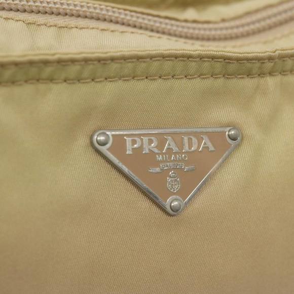 PRADA Shoulder Bag Nylon Beige Auth 66591 - Picture 10 of 16